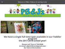 Tablet Screenshot of pbjchildcare.com